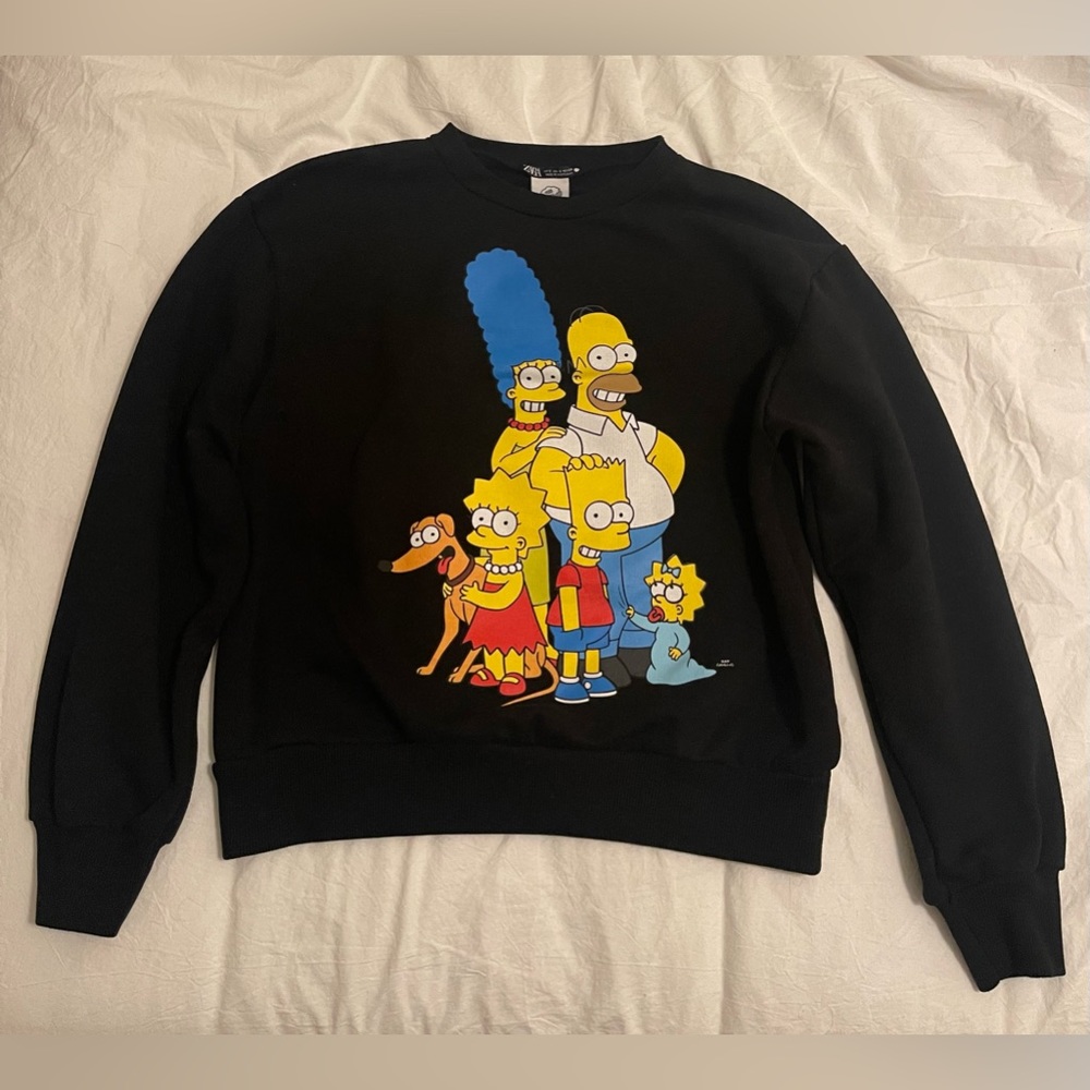 Zara The Simpsons Women’s Sweatshirt (Size Small) Used